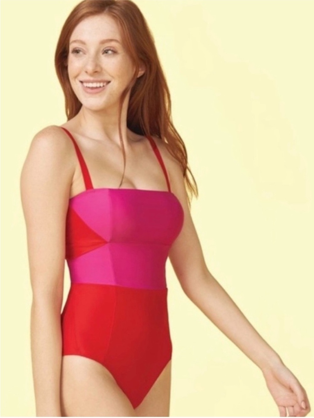 Summersalt Womens The
Sunbather Pink & Red Colorblock
One-Piece Swimsuit - Sz 2 - Picture 2 of 11
